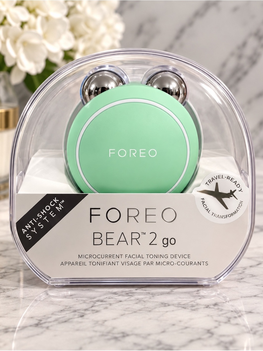 NEW FOREO BEAR 2 go Microcurrent Facial Toning Device Pistachio – $279 Retail